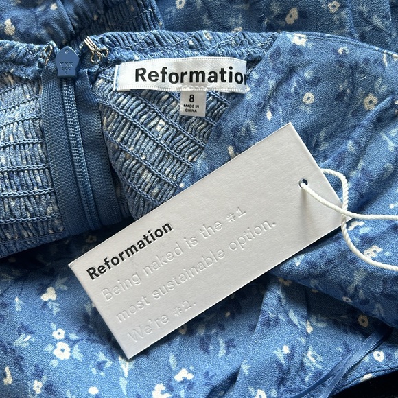 Reformation Blue Floral Midi Dress - Picture 11 of 16